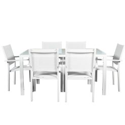 Conjunto de mesa com cadeiras 7 Peças