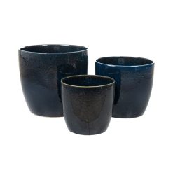 Conjunto de vasos Azul Porcelana (3 Peças)