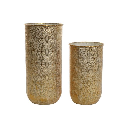 Conjunto de vasos Dourado Metal Moderno 25