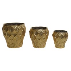 Conjunto de vasos Dourado Metal Moderno 41 x 41 x 41