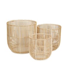 Conjunto de vasos Natural Rotim (3 Peças)