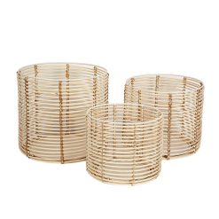 Conjunto de vasos Natural Rotim (3 Peças)