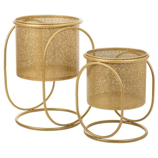 Conjunto de vasos Ouro Metal Ferro 26 x 178 x 26 cm 2 Peças