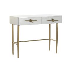 Consola Branco Multicolor Dourado Metal Ferro Madeira de mangueira 30 x 40 cm 90 x 45 x 74 cm