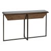 Consola Natural-Preto Madeira-Metal 134 X 32 X 83 Cm