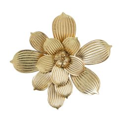 Decoração de Parede Dourado Metal Flor 40 x 39 x 4 cm