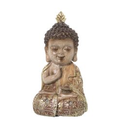 Figura Decorativa Acrílico Plástico Melamina Buda 11 x 9 x 20 cm