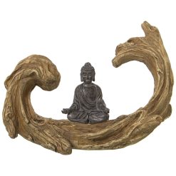 Figura Decorativa Acrílico Plástico Melamina Buda 26 x 11 x 19 cm