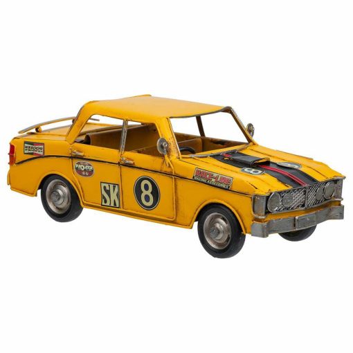 Figura Decorativa Amarelo Ferro ABS Carro 12 x 9 x 27 cm