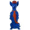 Figura Decorativa Azul Laranja Plástico Cão Gravata 13 x 16 x 30 cm