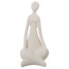 Figura Decorativa Bege Cerâmica Mulher 22 x 19 x 43 cm