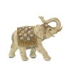 Figura Decorativa Branco Acrílico Plástico Melamina Elefante 18 x 8 x 14 cm