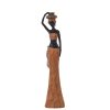 Figura Decorativa Castanho Acrílico Plástico Melamina Africana 8 x 5 x 32 cm