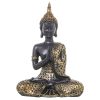 Figura Decorativa Castanho Dourado Acrílico Plástico Melamina Buda