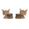 Figura Decorativa Castanho Fada 18 x 10 x 15 cm (2 Unidades)