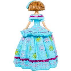 Figura Decorativa Celeste Plástico Vestido 15 x 15 x 21 cm