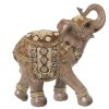 Figura Decorativa Cinzento Dourado Plástico Elefante 13 x 25 x 26 cm