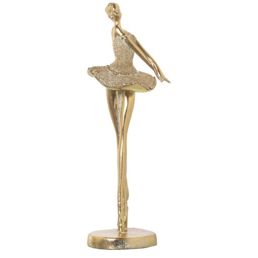 Figura Decorativa Dourado Acrílico Plástico Melamina Bailarina