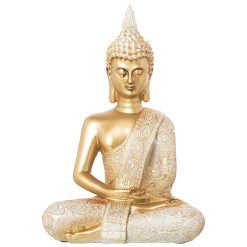 Figura Decorativa Dourado Acrílico Plástico Melamina Buda