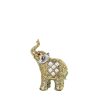 Figura Decorativa Dourado Acrílico Plástico Melamina Elefante 11 x 6 x 16 cm