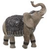 Figura Decorativa Dourado Acrílico Plástico Melamina Elefante 21 x 9 x 21 cm