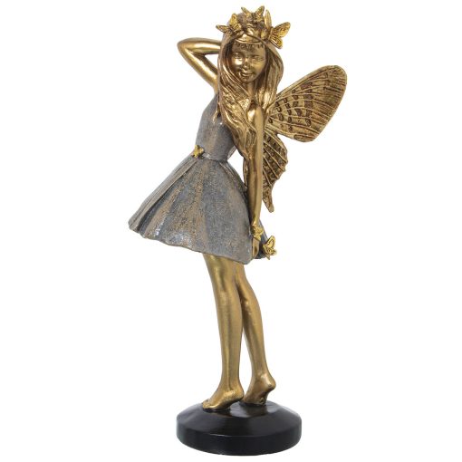 Figura Decorativa Dourado Acrílico Plástico Melamina Fada