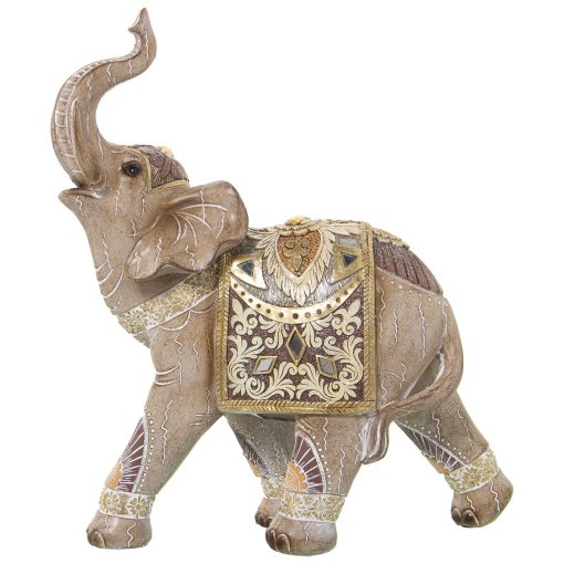 Figura Decorativa Dourado Plástico Elefante 13 x 27 x 30 cm