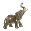 Figura Decorativa Dourado Plástico Elefante 18 x 34 x 35 cm