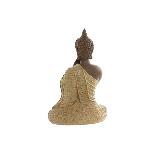 Figura Decorativa Laranja Coral Lima Resina Buda Oriental 9 x 6 x 13 cm (3 Unidades) - Image 3