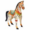 Figura Decorativa Madeira de mangueira Cavalo 7 x 24 x 22 cm