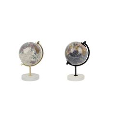Figura Decorativa Mapa do Mundo Multicolor