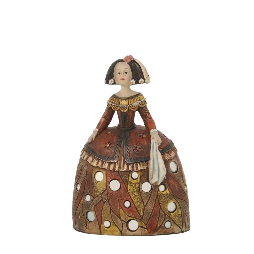 Figura Decorativa Menina Acrílico Plástico Melamina 12 x 8 x 17 cm