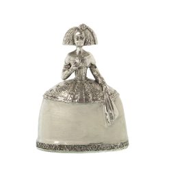 Figura Decorativa Menina Prateado Acrílico Plástico Melamina