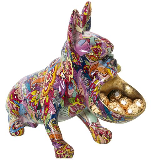 Figura Decorativa Multicolor Plástico Cão 19 x 32 x 27 cm Tigela