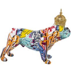 Figura Decorativa Multicolor Plástico Cão Coroa 14 x 29 x 24 cm