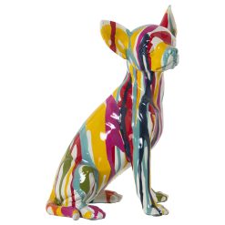 Figura Decorativa Multicolor Plástico Cão Quadro 14 x 19 x 28 cm