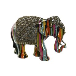 Figura Decorativa Multicolor Resina Elefante 31 x 14 x 22 cm