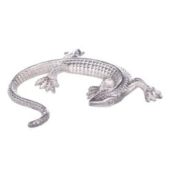Figura Decorativa Prateado Metal 14 X 11 X 2