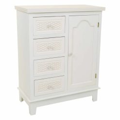 Hall de Entrada Branco Creme Metal madeira de pinho Madeira MDF 32 x 84 x 66 cm