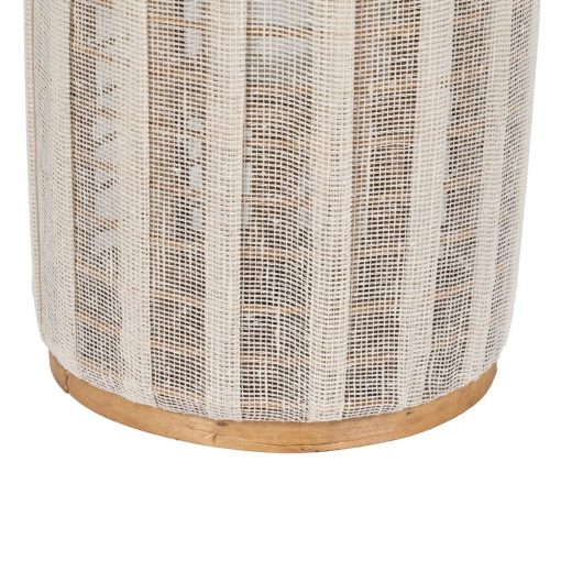 Lanterna Bege Natural Bambu Cristal 25 x 25 x 45 cm - Image 7