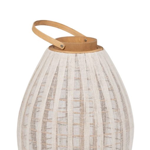 Lanterna Bege Natural Bambu Cristal 36 x 36 x 56 cm - Image 3