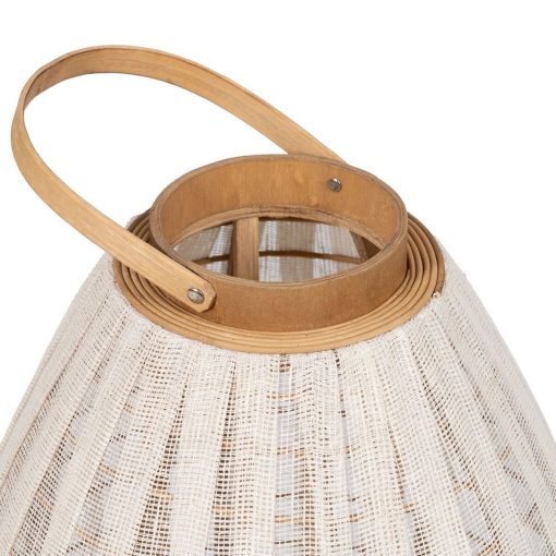 Lanterna Bege Natural Bambu Cristal 36 x 36 x 56 cm - Image 4