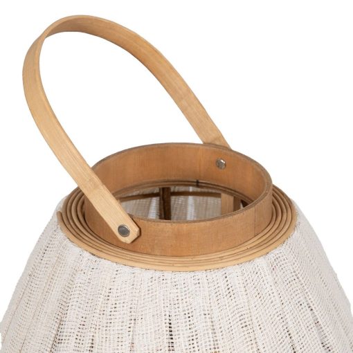 Lanterna Bege Natural Bambu Cristal 40 x 40 x 83 cm - Image 4