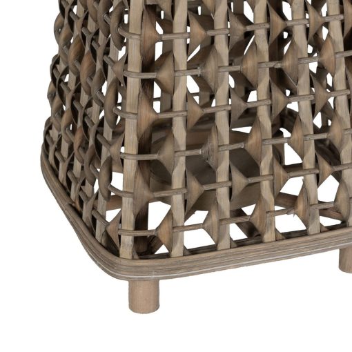 Lanterna Cinzento Bambu Cristal 26 x 26 x 47 cm - Image 6