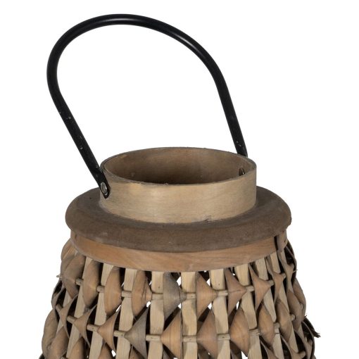 Lanterna Cinzento Bambu Cristal 34 x 34 x 49 cm - Image 3