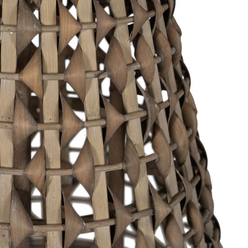 Lanterna Cinzento Bambu Cristal 34 x 34 x 49 cm - Image 4