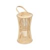 Lanterna Natural Bambu Cristal 16 x 16 x 40 cm