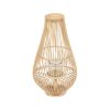 Lanterna Natural Bambu Cristal 30 x 30 x 55 cm