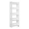 Livraria Branco Madeira MDP 57 x 155 x 25 cm 5 Prateleiras