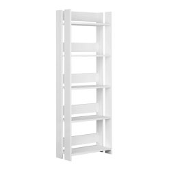 Livraria Branco Madeira MDP 57 x 155 x 25 cm 5 Prateleiras